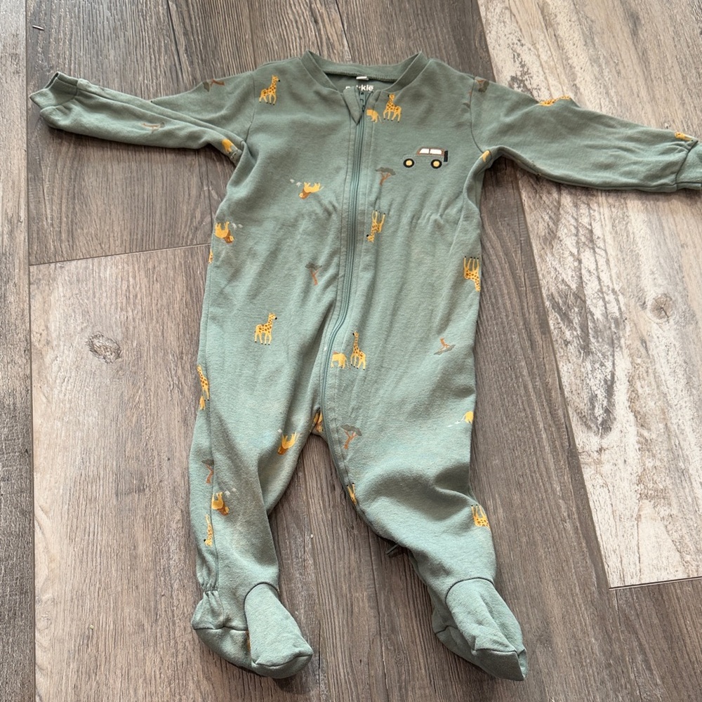 Pekkle Green Kids‎ One Piece with Animal Print
